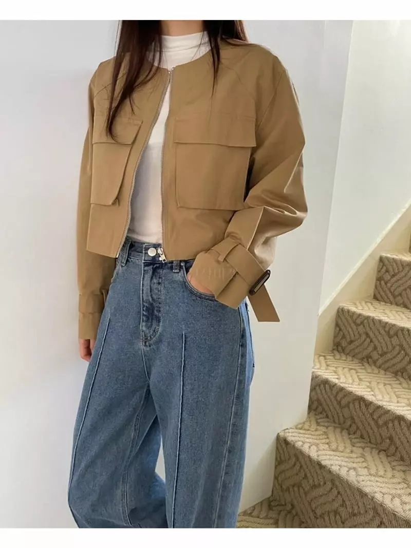 Floor - Korean Women Fashion - #womensfashion - Pintuck Cycle Jeans - 3