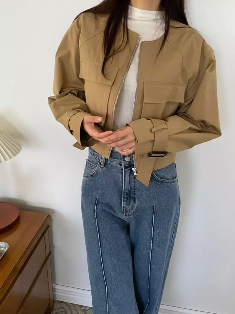 Floor - Korean Women Fashion - #womensfashion - Cotton Pocket Jumper - 2
