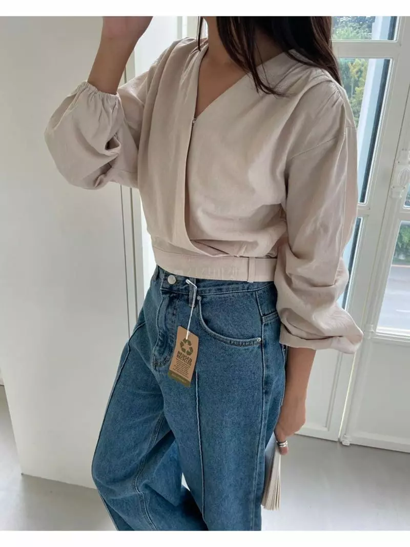 Floor - Korean Women Fashion - #womensfashion - Ber Wrrap Blouse - 2