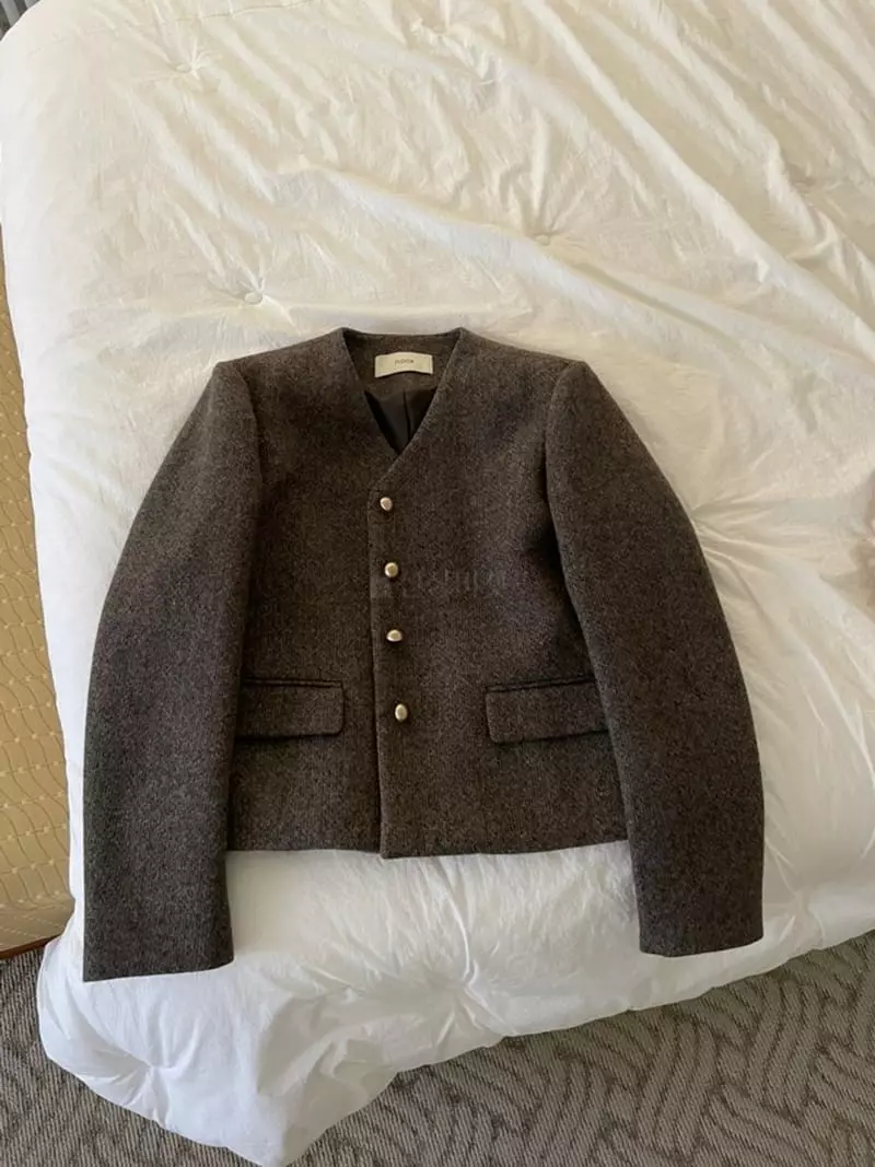 Floor - Korean Women Fashion - #womensfashion - No Collar Jacket - 3