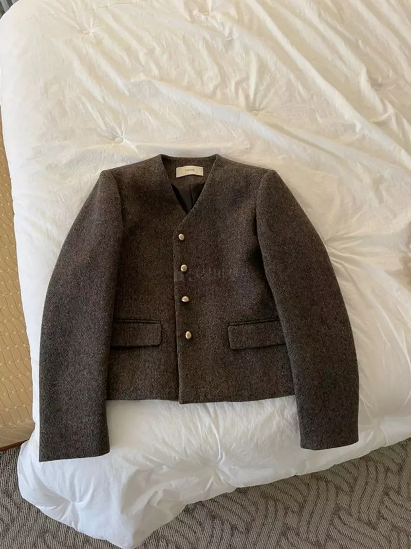 Floor - Korean Women Fashion - #womensfashion - No Collar Jacket - 5
