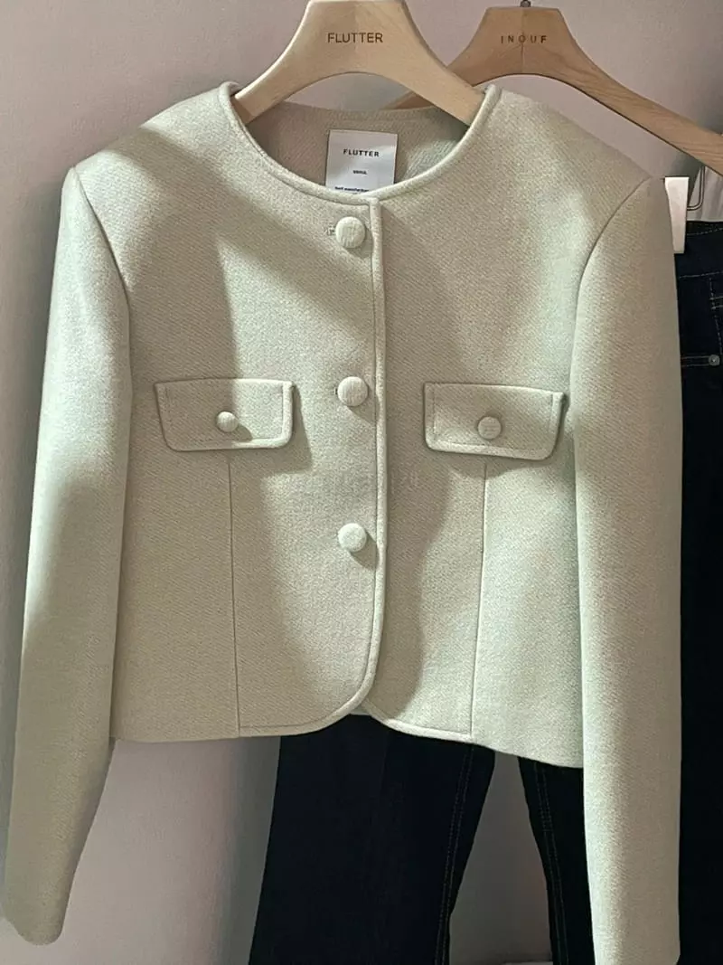 Flutter - Korean Women Fashion - #momslook - Round Jacket - 2