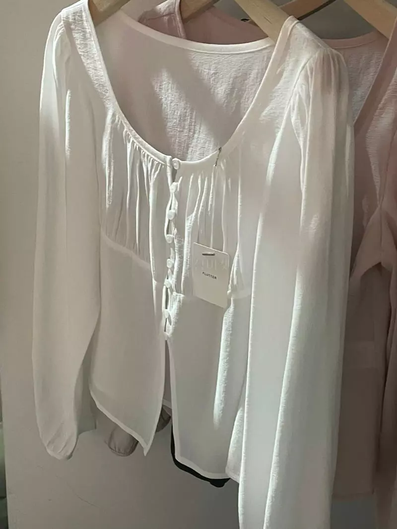 Flutter - Korean Women Fashion - #momslook - Mello Blouse