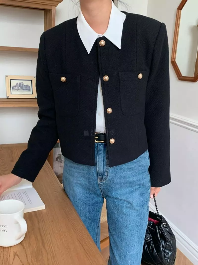 Flutter - Korean Women Fashion - #momslook - Signal Twid Jacket - 6