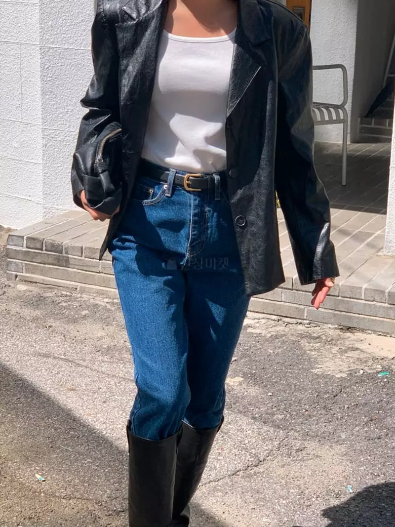 Flutter - Korean Women Fashion - #momslook - Bucket Leather Jacket - 11