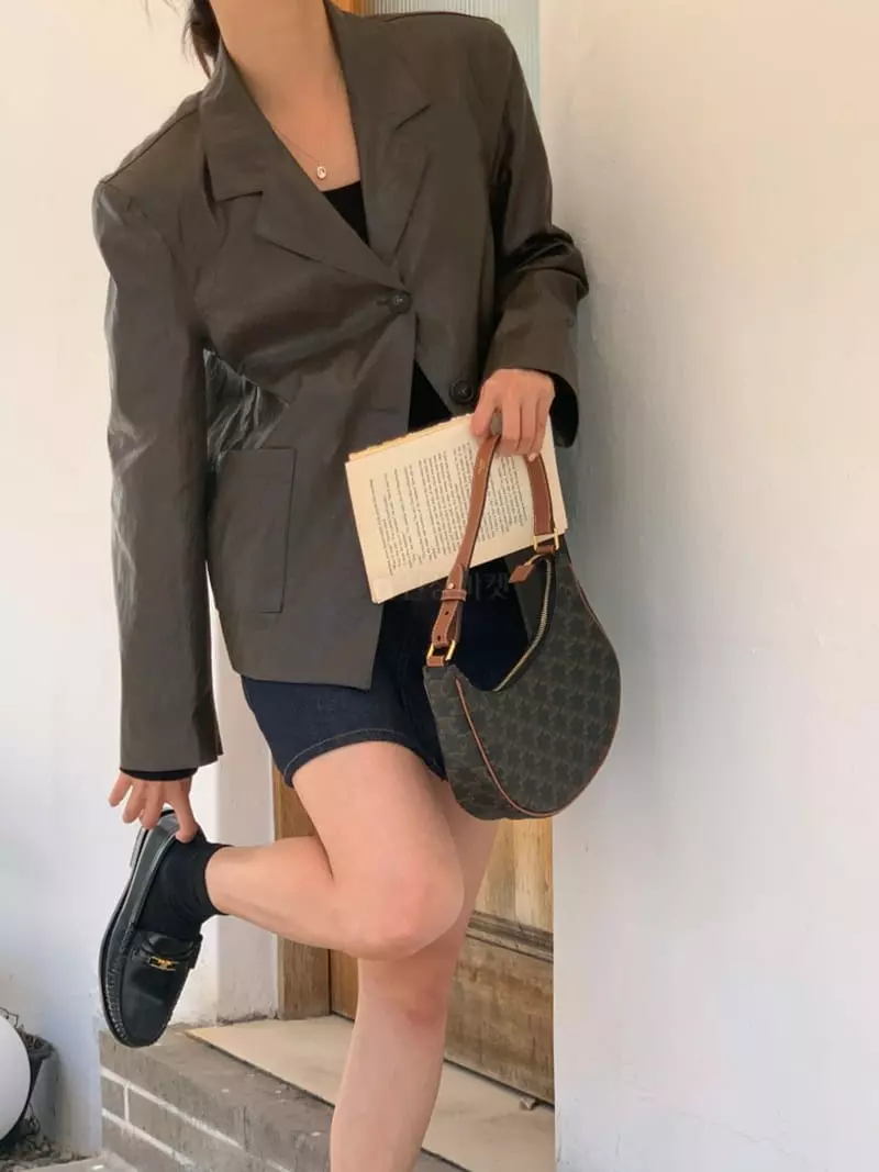 Flutter - Korean Women Fashion - #momslook - Bucket Leather Jacket - 3