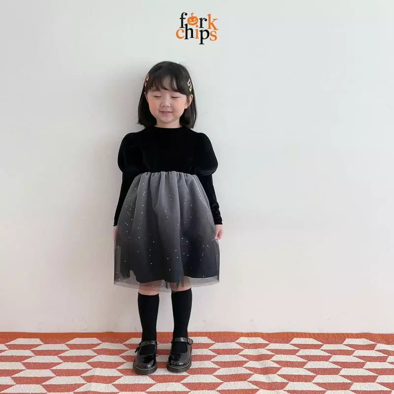 Fork Chips - Korean Children Fashion - #childrensboutique - Wicth Kiki One-piece - 6
