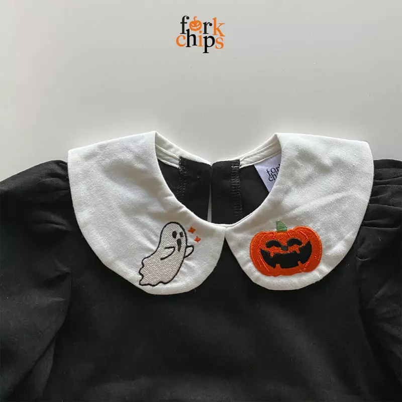 Fork Chips - Korean Children Fashion - #childrensboutique - Halloween Ghost Bodysuit - 5