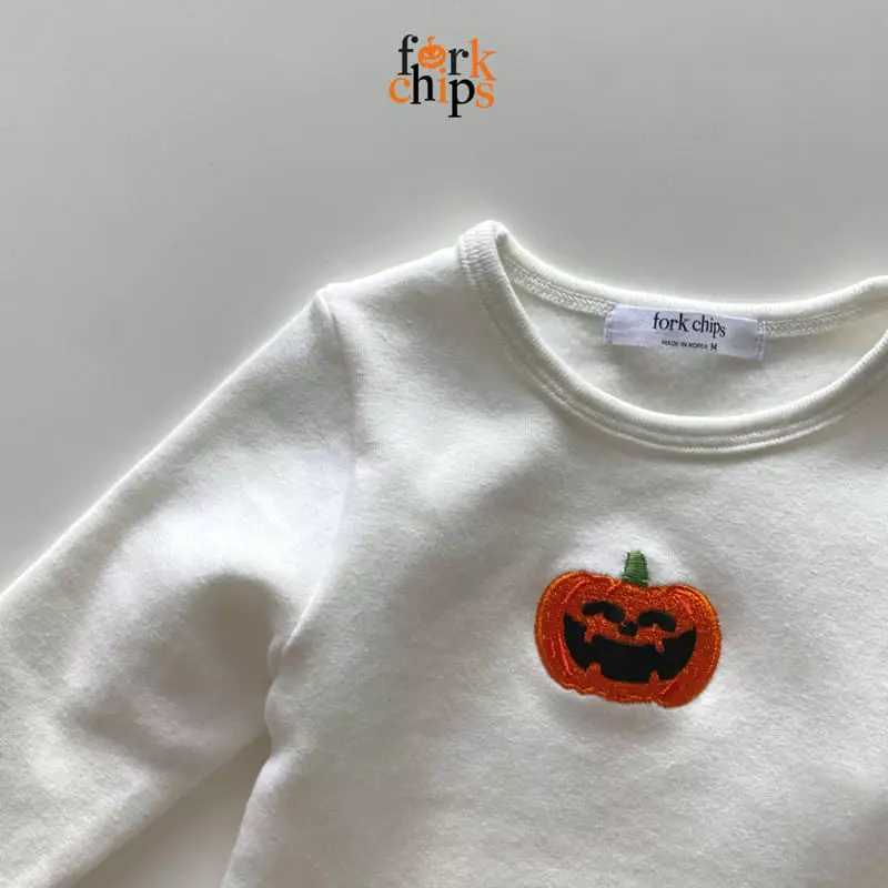 Fork Chips - Korean Children Fashion - #designkidswear - Hallooween Bebe Pumpkin Set - 5