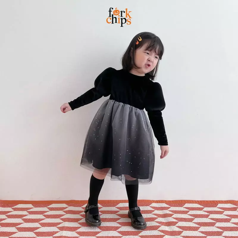 Fork Chips - Korean Children Fashion - #discoveringself - Wicth Kiki One-piece - 8