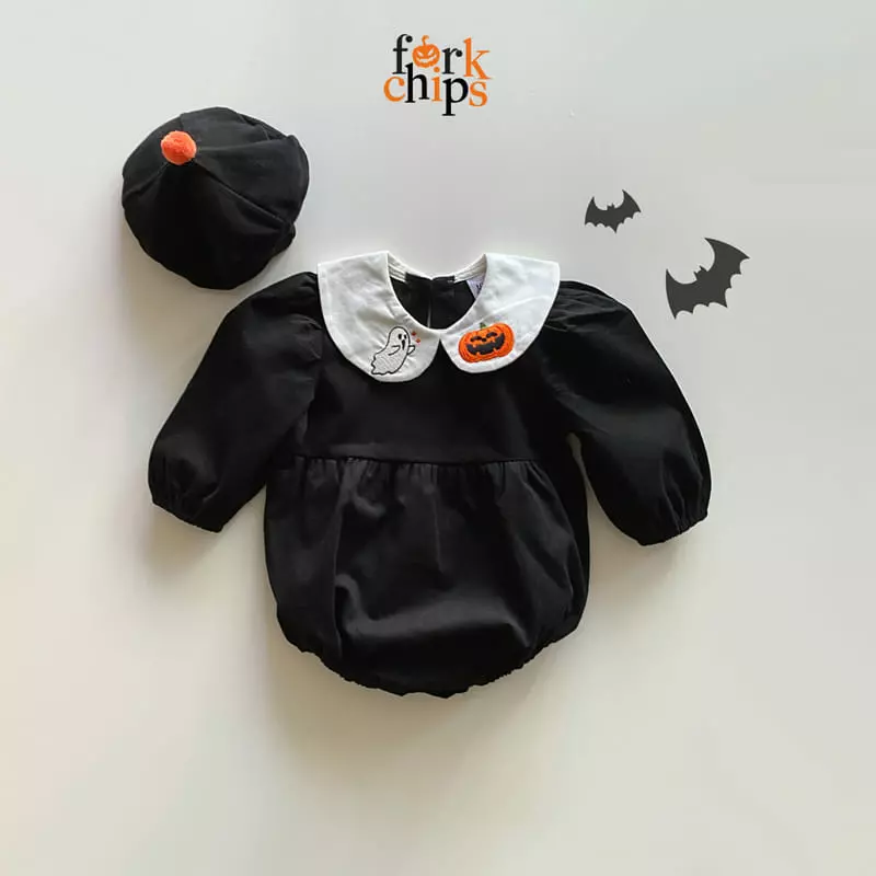 Fork Chips - Korean Children Fashion - #discoveringself - Hallooween Beret Hat - 5