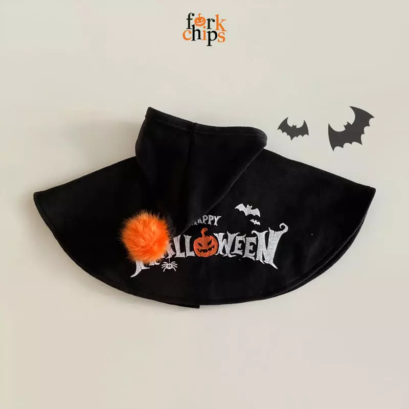 Fork Chips - Korean Children Fashion - #kidsshorts - Hallooween Cape - 11