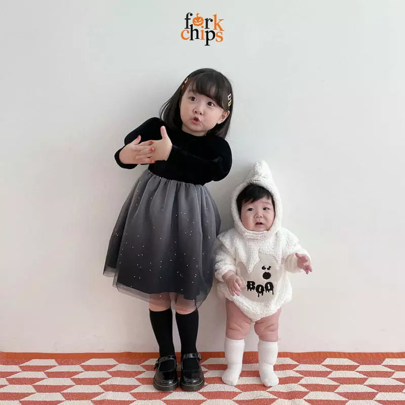 Fork Chips - Korean Children Fashion - #kidsshorts - Wicth Kiki One-piece - 10