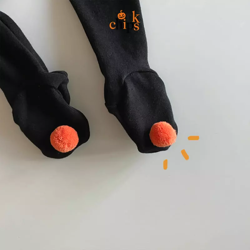 Fork Chips - Korean Children Fashion - #kidsshorts - Hallooween Bebe Pumpkin Set - 8