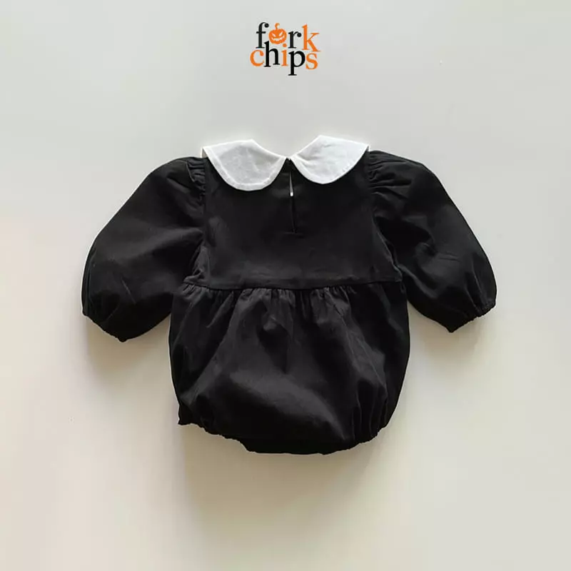 Fork Chips - Korean Children Fashion - #stylishchildhood - Halloween Ghost Bodysuit - 3