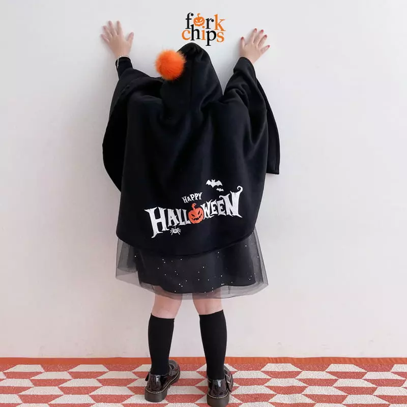 Fork Chips - Korean Children Fashion - #todddlerfashion - Hallooween Cape - 4