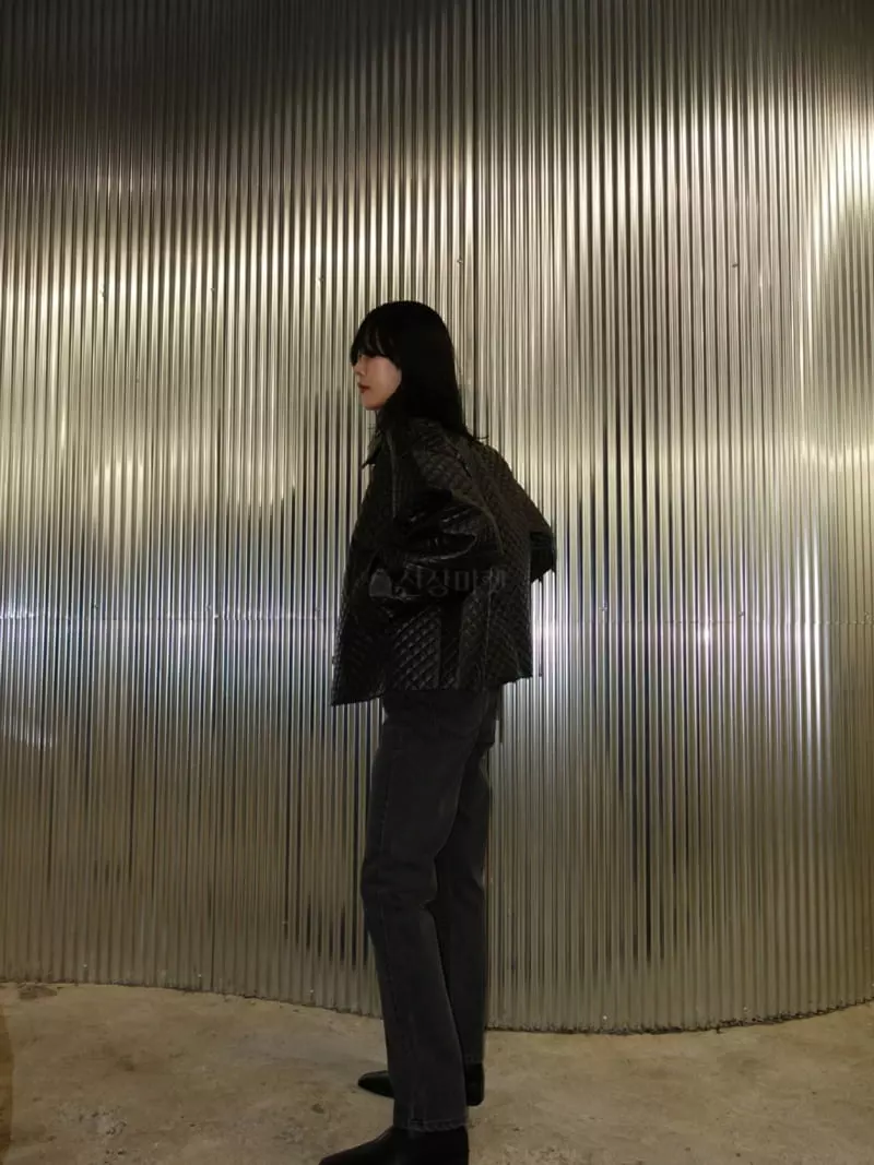 Fossette - Korean Women Fashion - #momslook - Leather Quilting Jacket - 2