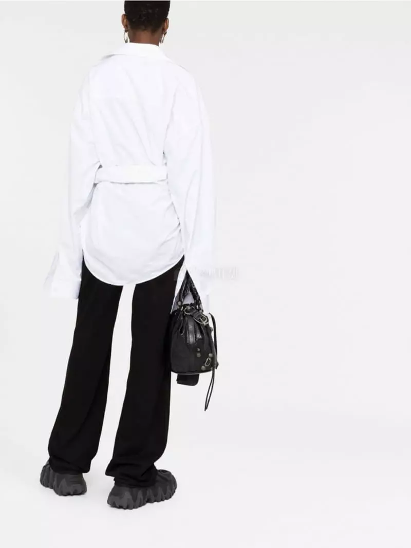 Fossette - Korean Women Fashion - #momslook - Boxy Wrap Shirt - 4