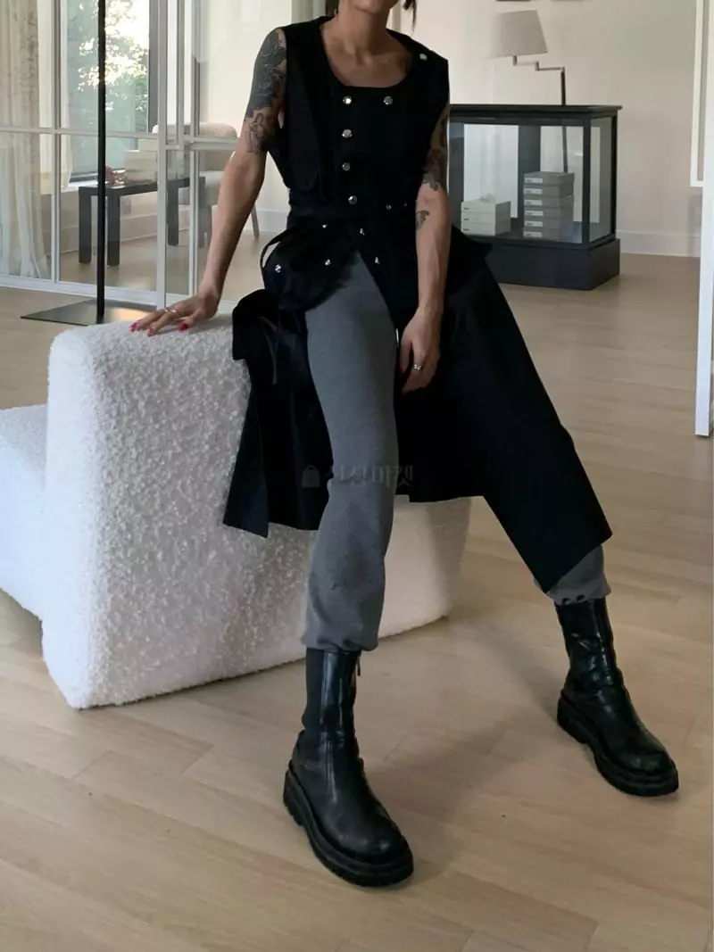 Fossette - Korean Women Fashion - #momslook - Wrap Zipper Leggings - 10