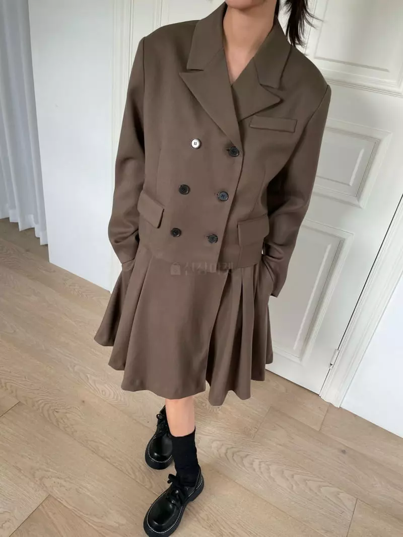 Fossette - Korean Women Fashion - #pursuepretty - Wasit Double Jacket - 6