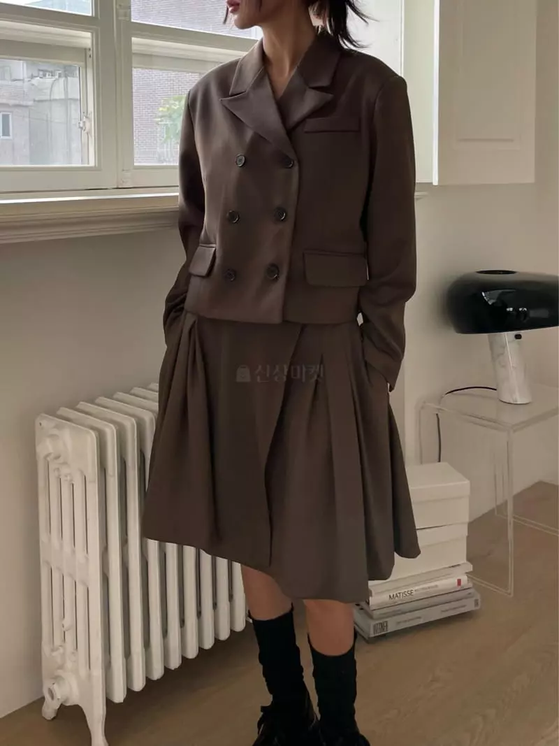 Fossette - Korean Women Fashion - #restrostyle - Wasit Double Jacket - 7