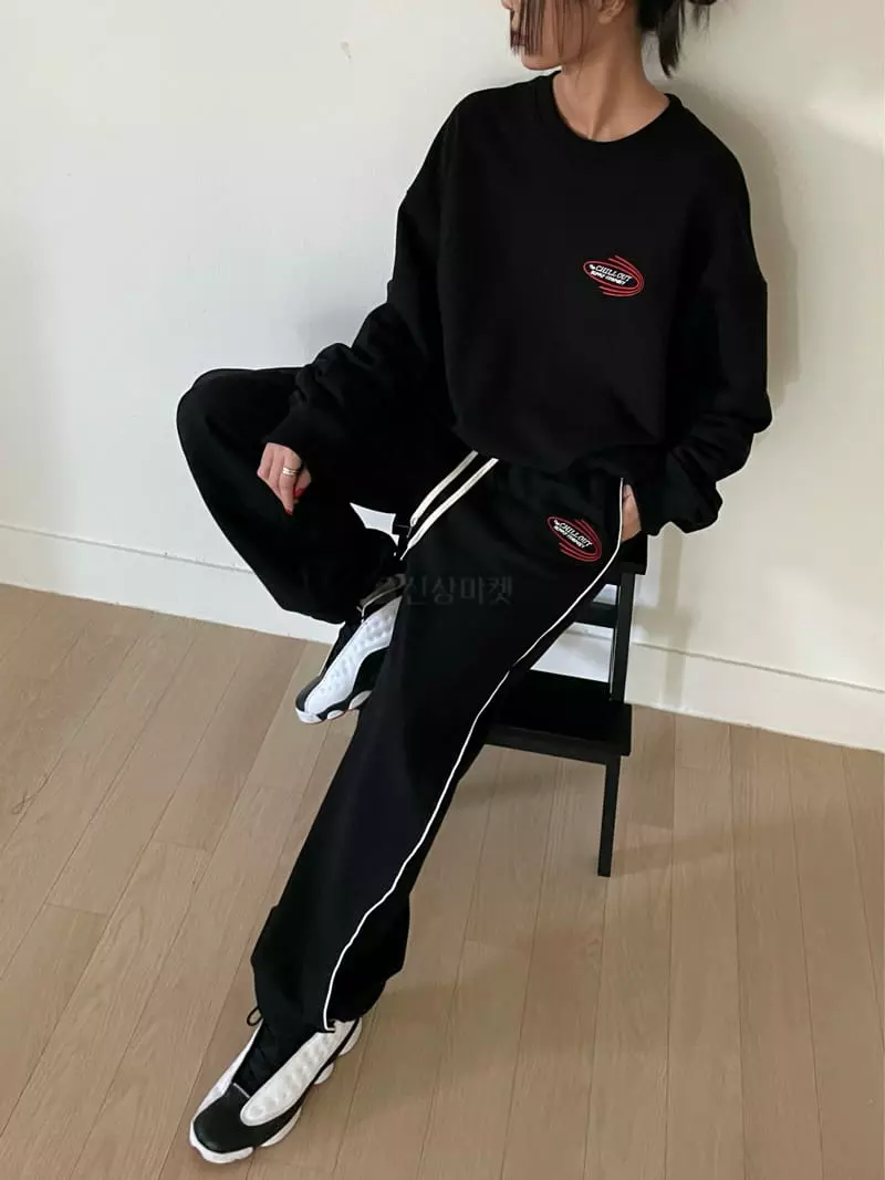 Fossette - Korean Women Fashion - #restrostyle - Out Sweatshirt - 2