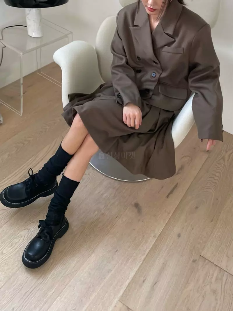 Fossette - Korean Women Fashion - #thelittlethings - Wasit Double Jacket - 11
