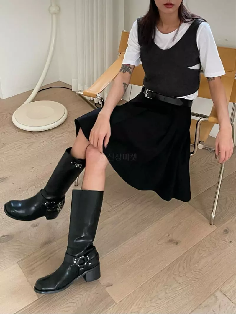 Fossette - Korean Women Fashion - #vintageinspired - Angora Slit Vest - 7