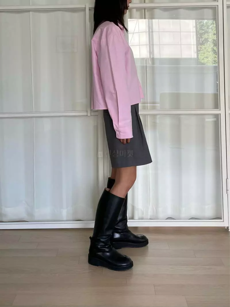 Fossette - Korean Women Fashion - #womensfashion - Crop Shirt - 11