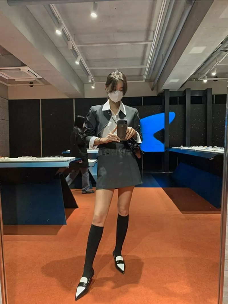 Four Eight - Korean Women Fashion - #momslook - Hoshi Stitch Skirt - 6