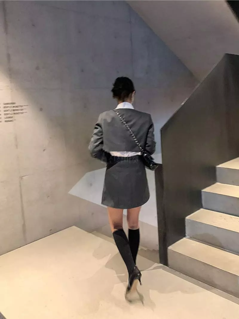 Four Eight - Korean Women Fashion - #momslook - Hoshi Stitch Skirt - 8
