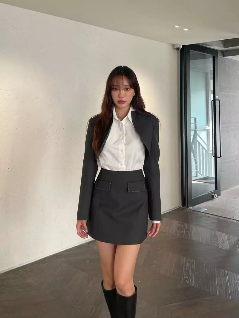 Four Eight - Korean Women Fashion - #momslook - Hoshi Stitch Jacket - 5