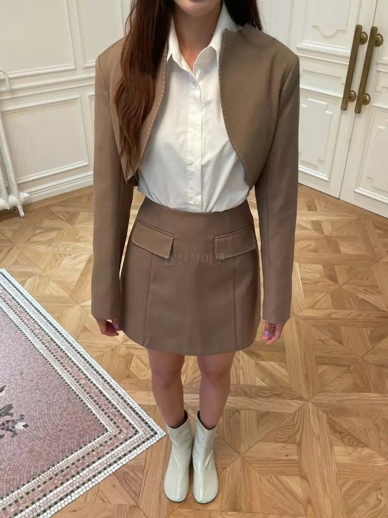 Four Eight - Korean Women Fashion - #momslook - Hoshi Stitch Jacket - 9