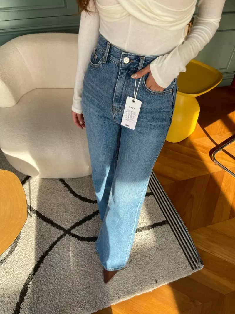 Four Eight - Korean Women Fashion - #momslook - Semi Jeans - 5
