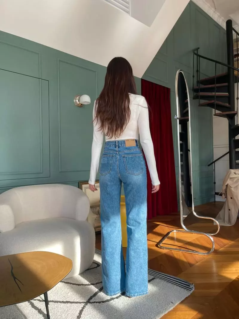 Four Eight - Korean Women Fashion - #momslook - Semi Jeans - 6