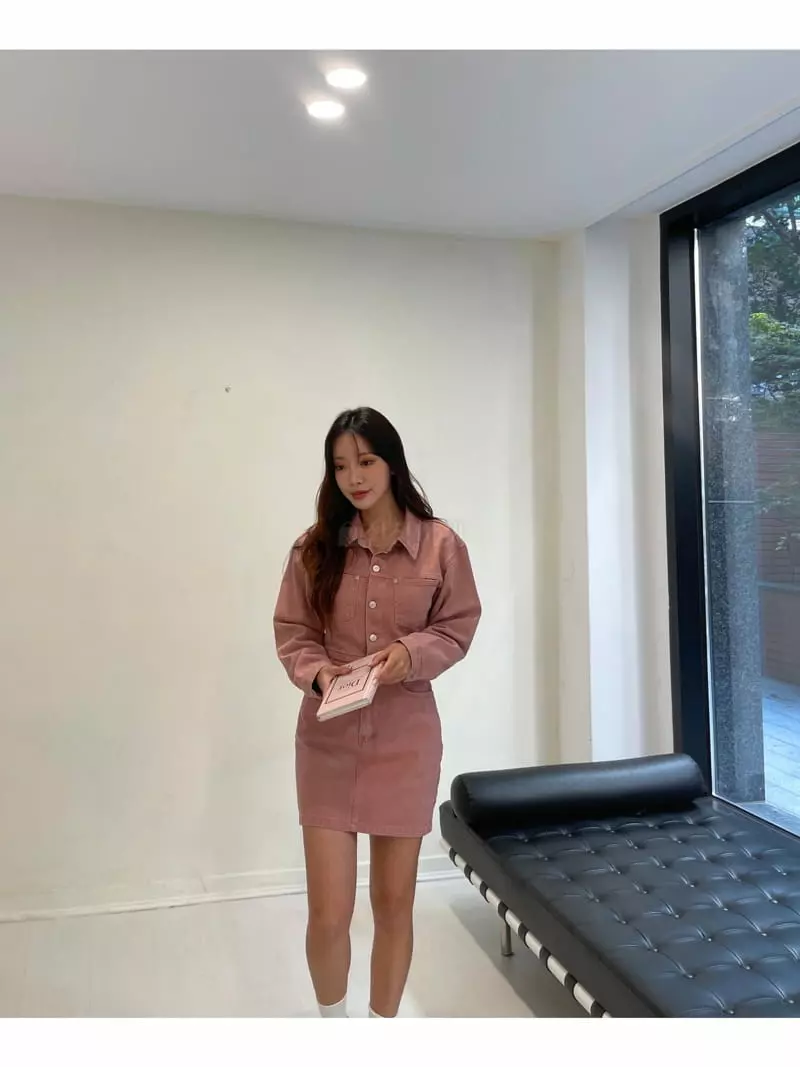 Four Eight - Korean Women Fashion - #momslook - Surfing Denim One-piece - 10