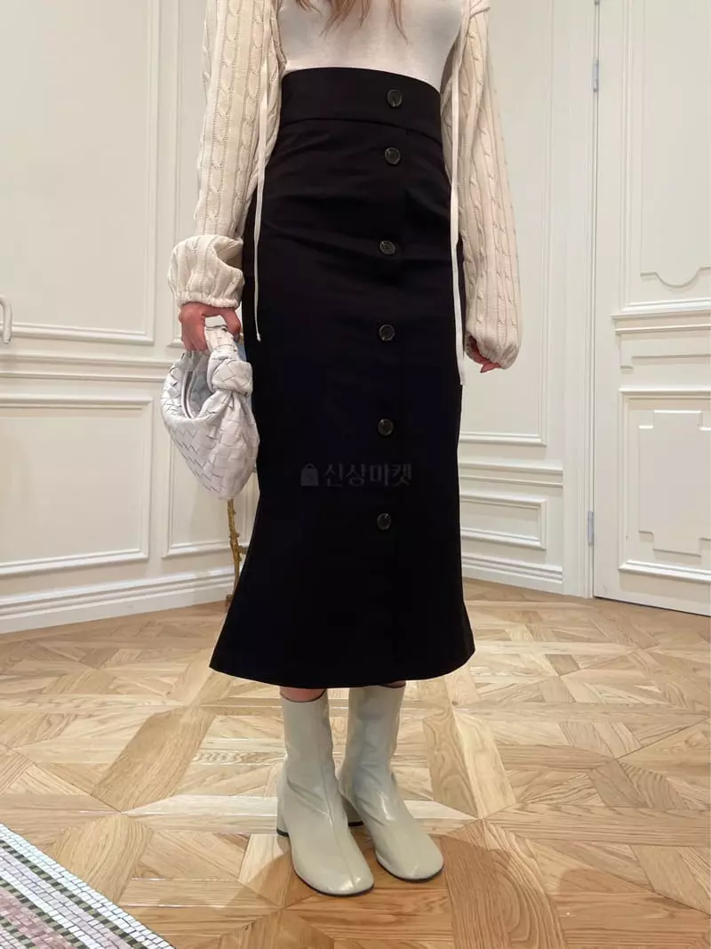 Four Eight - Korean Women Fashion - #thelittlethings - Line Long Skirt - 4