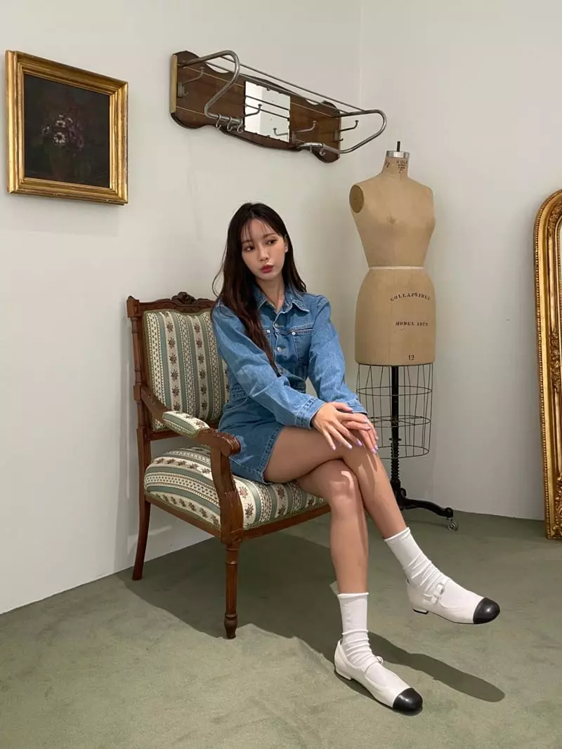 Four Eight - Korean Women Fashion - #womensfashion - Delly Denim One-piece - 4
