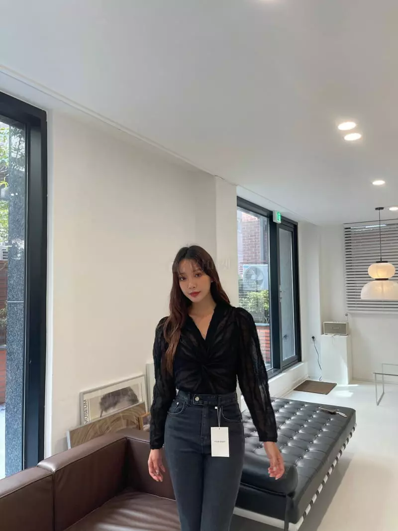 Four Eight - Korean Women Fashion - #momslook - Twist Blouse - 10
