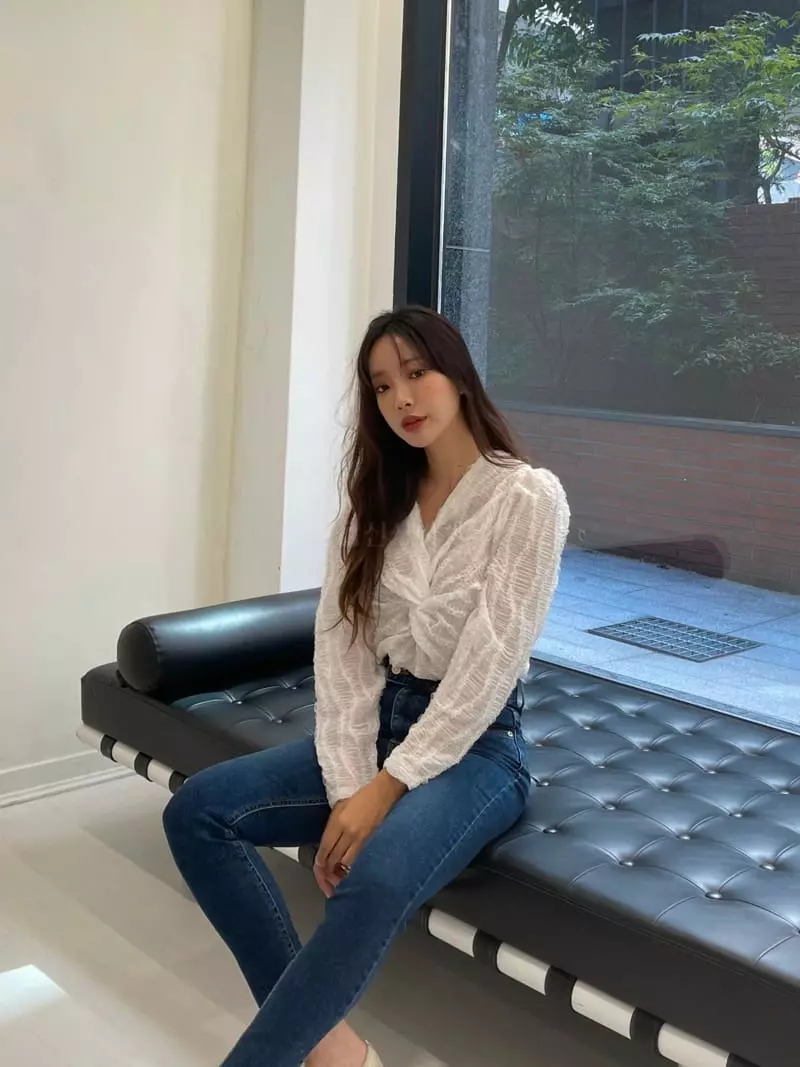 Four Eight - Korean Women Fashion - #momslook - Twist Blouse - 2