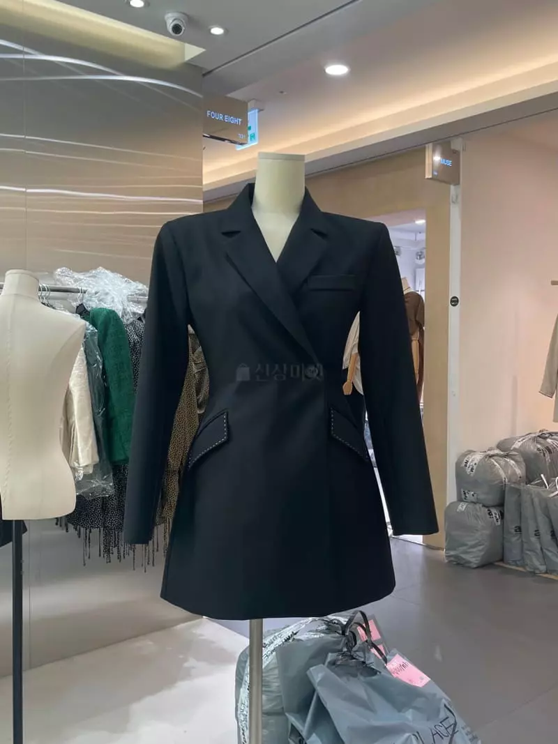 Four Eight - Korean Women Fashion - #momslook - Line Stitch One-piece