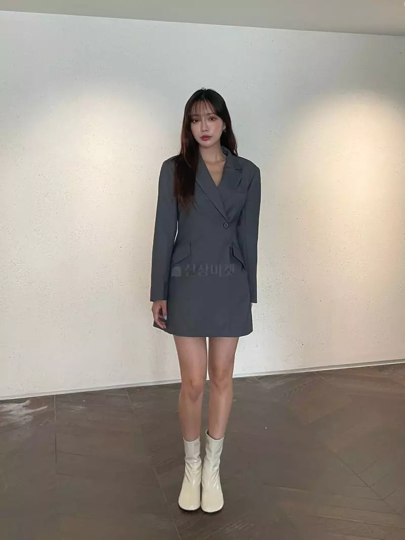 Four Eight - Korean Women Fashion - #momslook - Line Stitch One-piece - 7