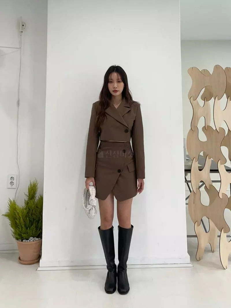 Four Eight - Korean Women Fashion - #restrostyle - Beth Button Skirt