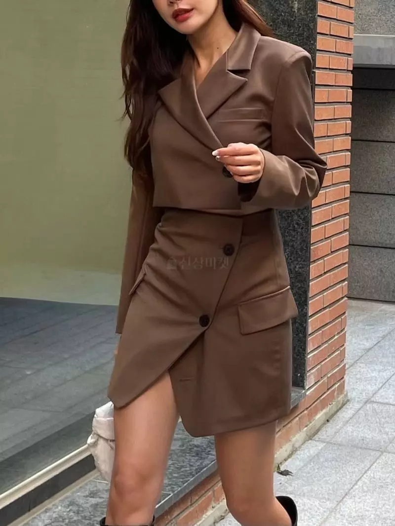 Four Eight - Korean Women Fashion - #romanticstyle - Beth Button Skirt - 2