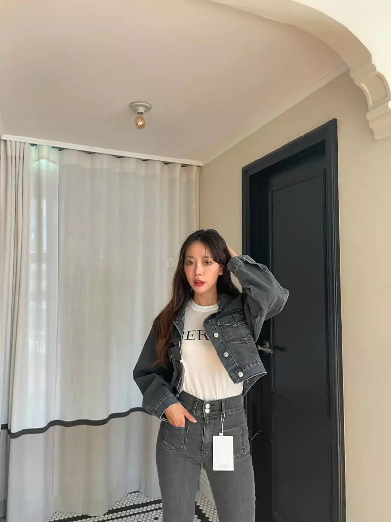 Four Eight - Korean Women Fashion - #shopsmall - Adel Denim Jacket - 9