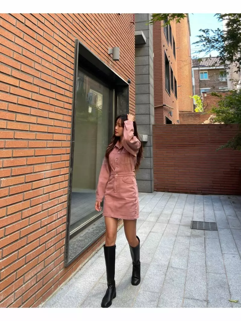 Four Eight - Korean Women Fashion - #thatsdarling - Surfing Denim One-piece - 8