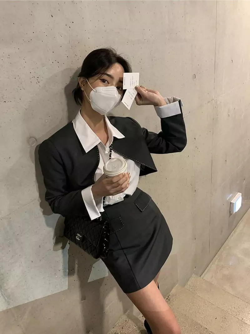 Four Eight - Korean Women Fashion - #womensfashion - Hoshi Stitch Skirt - 3