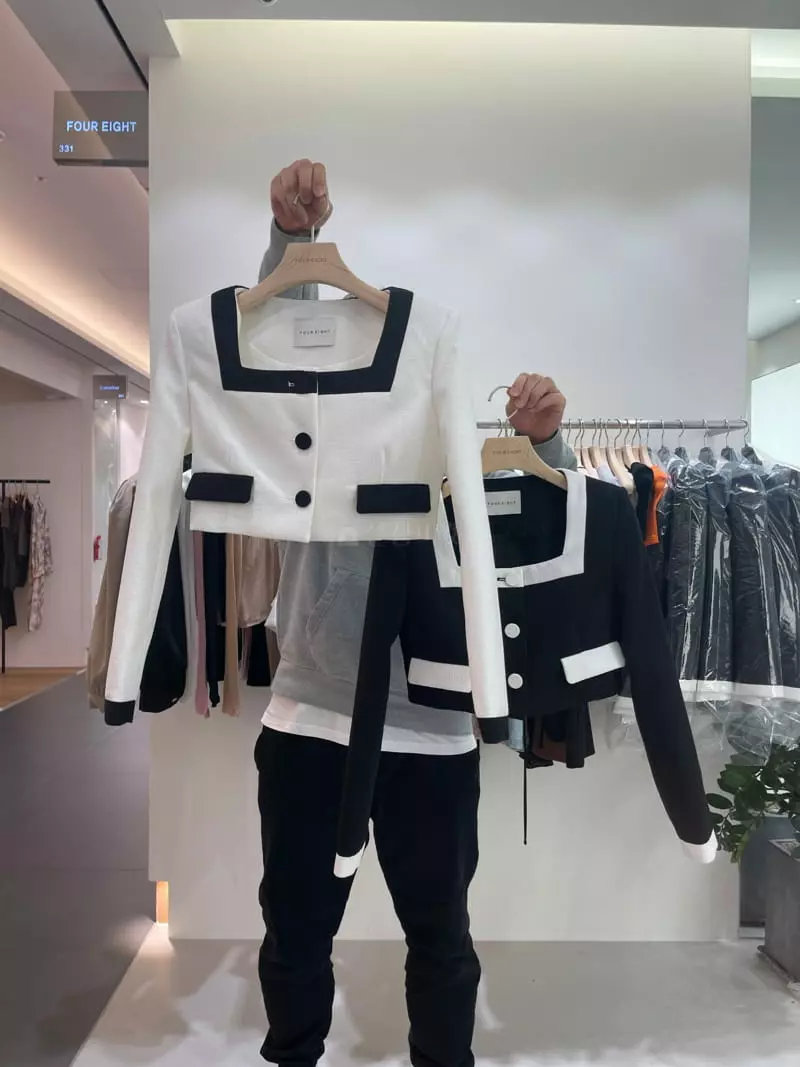 Four Eight - Korean Women Fashion - #womensfashion - Twid Square Jacket - 10
