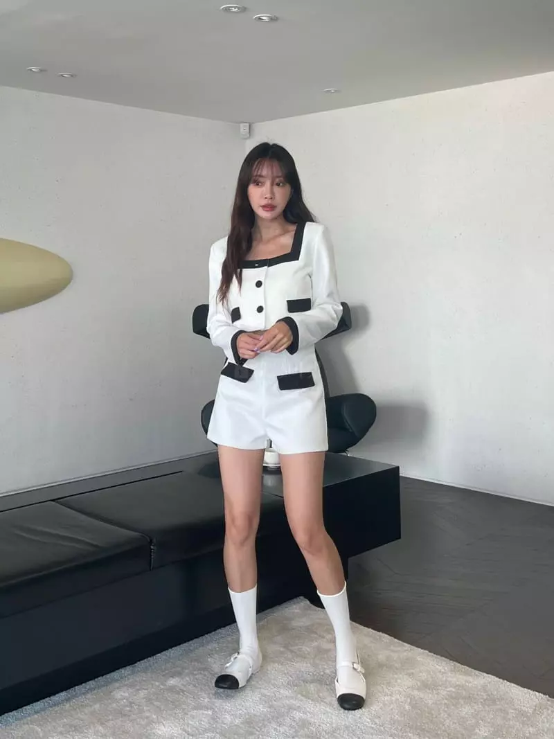 Four Eight - Korean Women Fashion - #womensfashion - Twid Square Jacket - 2