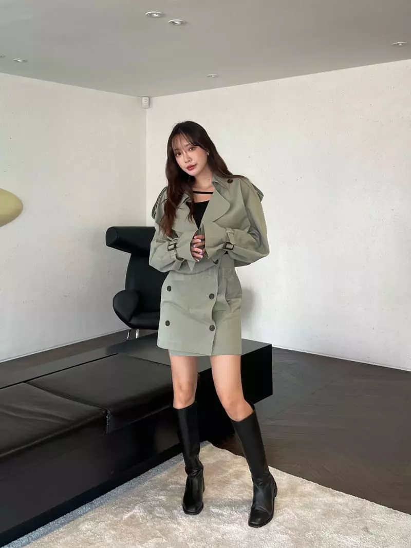 Four Eight - Korean Women Fashion - #womensfashion - Trench Double Jacket